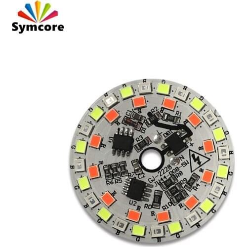 10pcs 5W Colorful Gradient Light Board High Power AC220V light Beads SMD 2835 Linear Light Board Full Color Drive-free For Blub