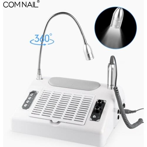 2021 New Nail Dust Suction Vacuum LED Lamp Electric Nail File Pedicure Manicure Machine 5 in 1 Electric Nail Drill Machine