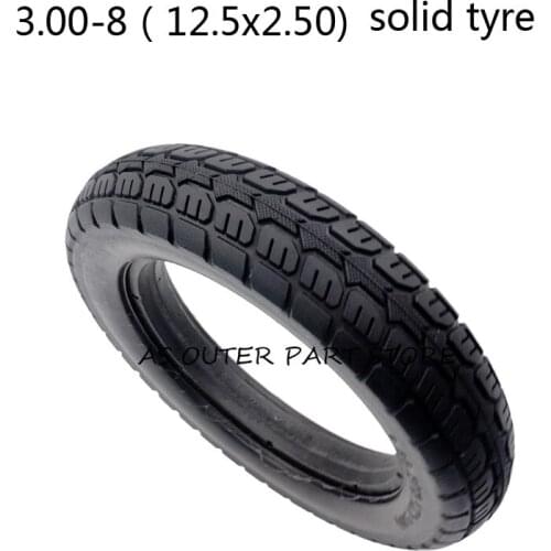 3.00-8 Non-inflatable solid tyre 12.5 x 2.50 tyre for Mini Motorcycle Electric vehicles suitable for hub groove width of 30-35MM