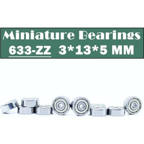 633ZZ Bearing 3*13*5 mm 10Pcs ABEC-1 Grade R1330ZZ 633Z Miniature 633 ZZ Ball Bearings