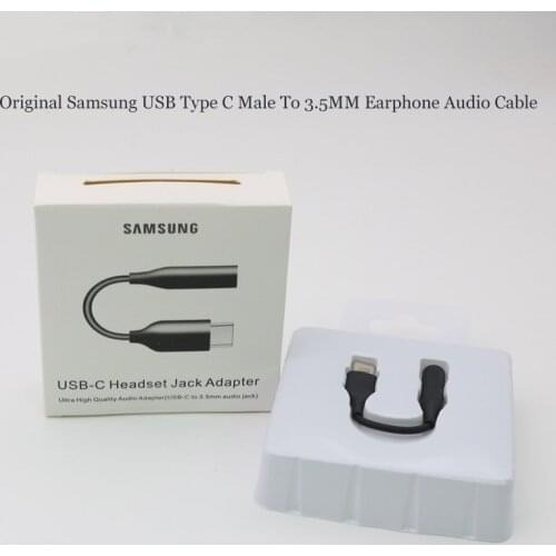 For Sam sung Type-C to 3.5mm AUX Headphones Adapter For SAMSUNG NOTE 10 Plus A90 A80 A60 Type C To 3.5 Jack Earphone Audio cable