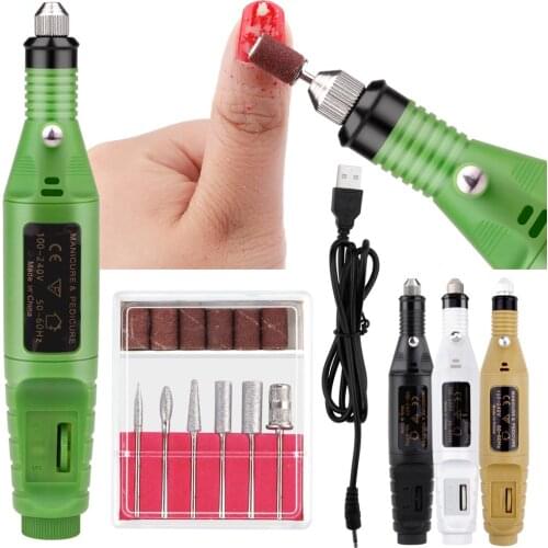 1Set Professional Electric Nail Drill Machine Manicure Kits Manicure Apparatus Nail Art Pen Pedicure Nail File Nail Art Tools
