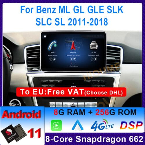 9" Snapdragon 8Core CPU 4+64G Android 10 Car Multimedia Player GPS Radio for Mercedes Benz ML-Class W166/GL X166 2012- 2015
