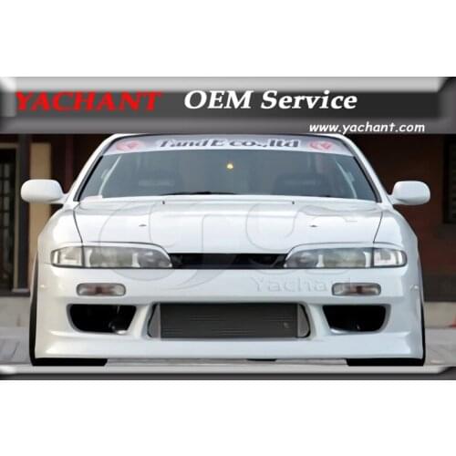 Car-Styling Fiber Glass FRP Car Front Bumper Fit For 1995-1996 S14 Zenki VER VTX Style Front Bumper