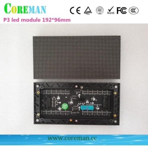 Free Shipping Factory Price P3 Stage Use Full Color Led Module 192X96mm Die-Casting Aluimnum P3 Led Panel 64X64 64X32Dots