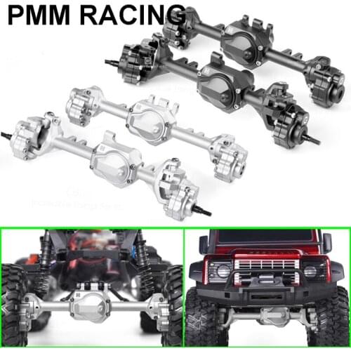 Metal CNC One-piece Ackerman Offroad Car axle For 1/10 RC Crawler Car Traxxas TRX4 Defender G500 Upgrade Parts Accessories