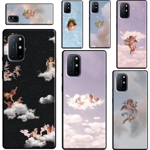 Vintage Painting Angel Paradise For OnePlus 9 Pro 7 8 Pro 7T 8T 9R Case For Realme 8 Pro GT C3 C15 C21 Q3 6 7 Pro 7i Cover