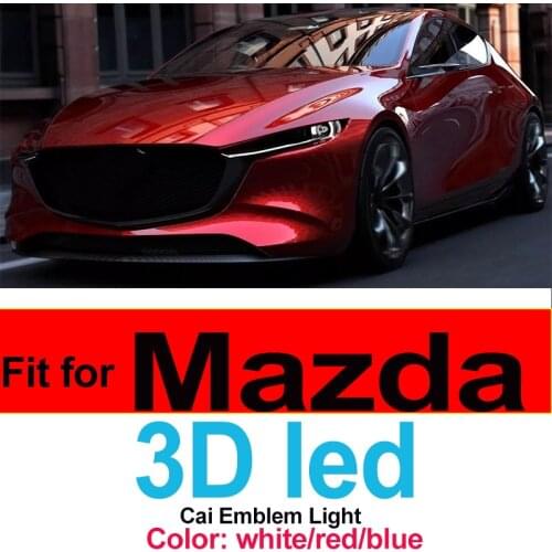 For 2 3 6 8 CX7 3D LED Light Emblem Cover Shine Auto Trunk Badge Badge Car Logo Sticker Decoration Decoration Car Styling