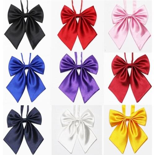 Women Tie Red Butterfly Girl Bow Tie Hotel Waitress Neck Wear Ribbon Ties Ladies Solid Color Bow Tie Female Uniform Bow Knot