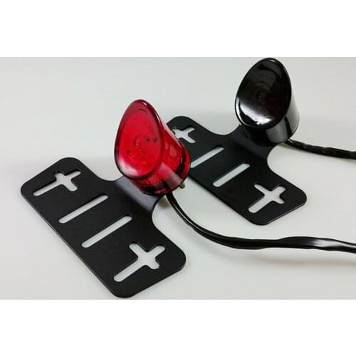 E-MARK 12V Universal LED Motorcycle Rear Brake Runnig Light With License Plate Bracket For Harley Chopper Bobber Cafe Racer