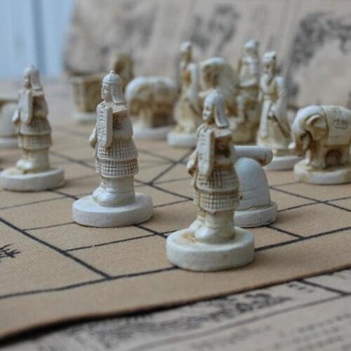 Classic Chinese Warriors Wooden Chessboard Puzzle Cartoon Characters Chess Board Game Adult Birthday Gift