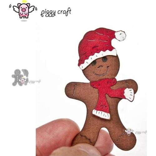 Piggy Craft metal cutting dies cut die mold Christmas gingerbread Scrapbook paper craft knife mould blade punch stencils dies