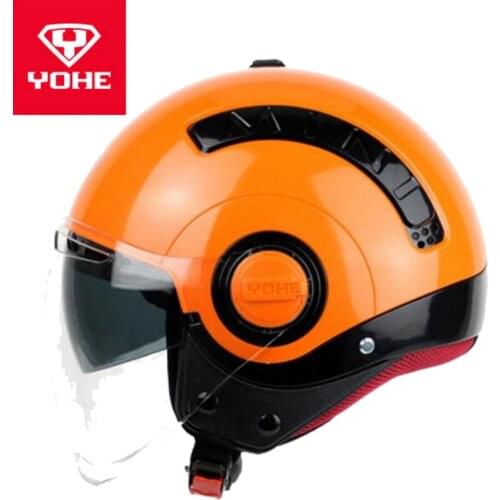 2019 New Summer YOHE Double Lens Safety Motorcycle Helmet 3/4 Face Motorbike Helmets made of ABS PC Visor Lens size M L XL XXL