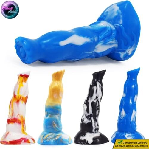 21cm Big Silicone Horse Dildo Animal Penis Soft Women Masturbator Sex Toys Suction Cup Base Pussy Vagina Gay Anal Masturbation