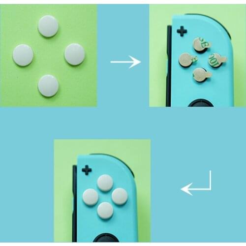 50sets For Nintend Switch Joy-con Colorful Joycon Buttons ABXY Key Sticker Cross Cover Controller D-Pad Button Cap Set Direction