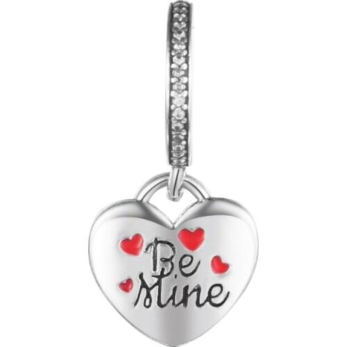 Fits Pandora 925 Original Bracelet Be Mine Charms Sterling Silver Beads For Jewelry Making Pulseras