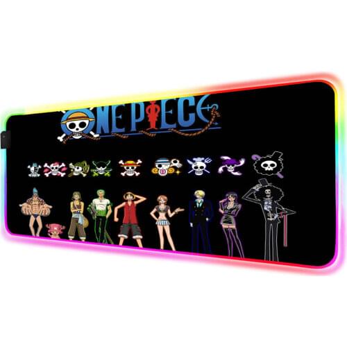 Mairuige Popular Japanese Blood Anime Mouse Pad RGB Game Pad LED Glowing 7 Color Laptop Mousepad XL XXL Large Desk Mat