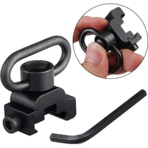 20mm QD Sling Swivel with Picatinny Rail Mount Base Quick Detach Rail Mount Quick Release Push Button Attachment Gun Accessories