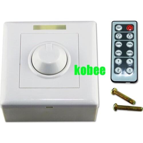 PWM IR LED Dimmer 12V 24V 8A Brightness Adjustable with 12 Button Wireless Remote Control for LED Strip Light