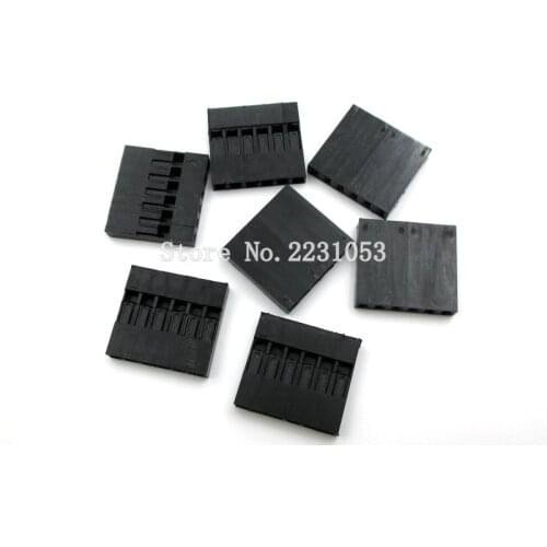 50PCS/LOT Dupont connector 1*6P 1*6 pin 6 Pin Single Row 2.54 mm Plastic Shell Through Hole Housing