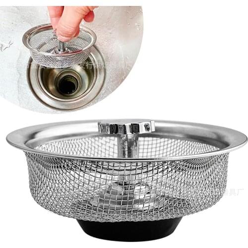 Kitchen Sink Drain Strainer Basket Catcher Stainless Steel Sifter Strainer