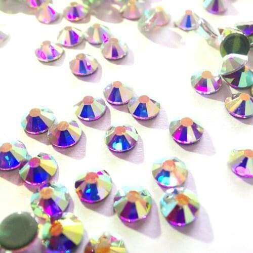 Hot Fix Iron On Rhinestones For Clothes SS12 SS16 SS20 SS30 SS40 SS50 Glass DIY Glass Crystal AB HotFix Strass Stone