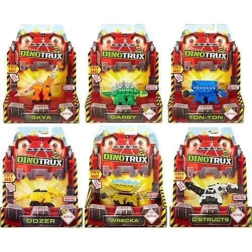 With original box Dinotrux Dinosaur Truck Removable Dinosaur Toy Car Mini Models New Childrens Gifts Dinosaur Models