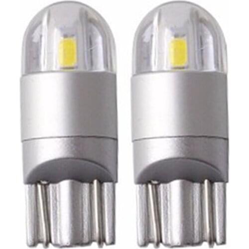 WTS 200pcs T10 LED Car Light 2SMD 3030 Marker Lamp W5W WY5W 192 501 Tail Side Bulb Wedge Parking Dome light bulbs for cars