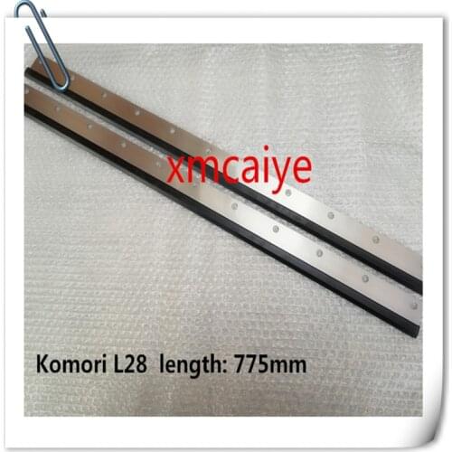 Komori L28 wash up blade offset spare parts for komori offset printing machine 775mm Width 40 ,11 holes