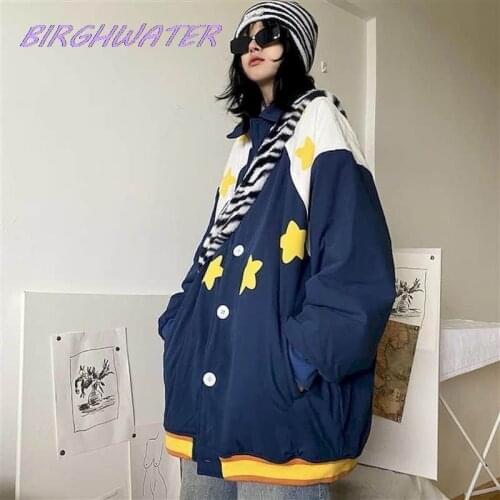 2021 Women Jacket Oversized Spring Loose Baseball Uniform Coats Men Autumn Japanese Retro Tops BF Trend Gothic Jackets