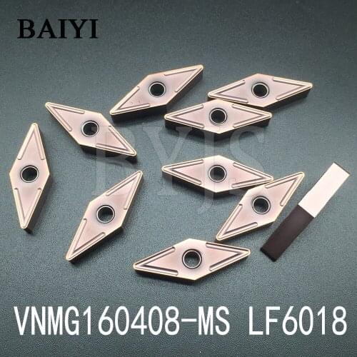 10pcs VNMG160408 MS LF6018 DESKAR Turning carbide insert Turning Blade of MVJNR/MVVNN for Stainless Steel