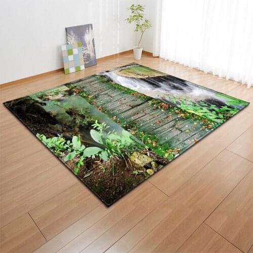 3D creative door mat plant carpet printing Hallway Carpets Bedroom Living Room Tea Table Rugs Kitchen Bathroom Antiskid soft Mat
