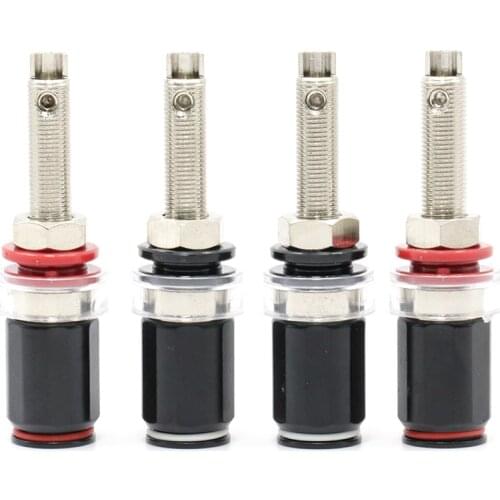 4Pcs Hi-End Rhodium plated short binding post ,speaker terminal ,audio banana plug socket