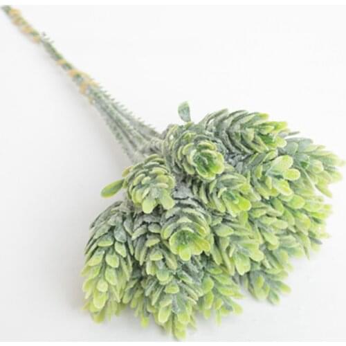 5pcs 20cm White Spray Pineapple Grass Artificial Flowers for Wedding Home Decoration DIY Craft Fake Flowers Party Decor Wreath