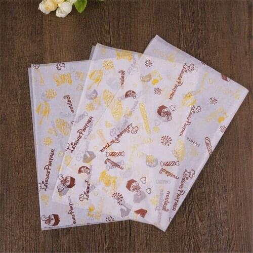 50 Sheets Food Wrapping Papers Grease Resistantamburger Paper Liners Wrapping Tissue for Plastic Food Basket Bread Sandwich