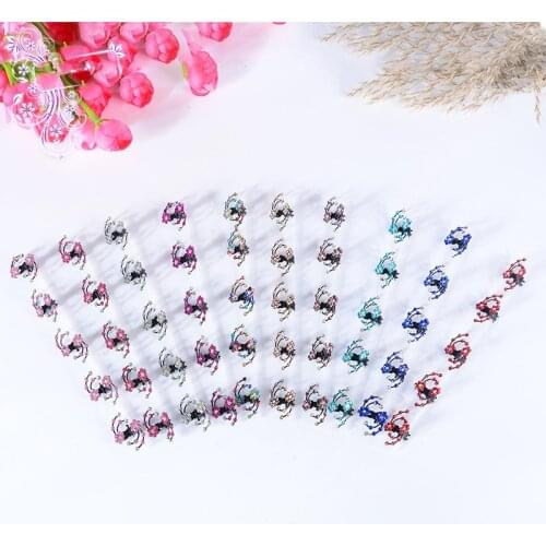 6Pcs/Lot Girls Diamond Mini Hair Claws Multi Flower Shape Small Hair Clips For Kids Cute Hairpins Headdress Hair Accessories