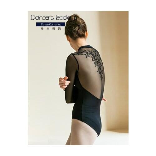 Ballet Leotards for women embroidered zipper rhythmic gymnastics tights adult aerial yoga practice clothing