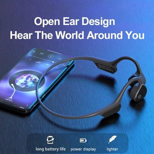 WirelessHeadset Bluetooth 5.0 Bone Conduction Headset Outdoor Sports Headset Built-in Battery Hands-Free Feadset With Microphone