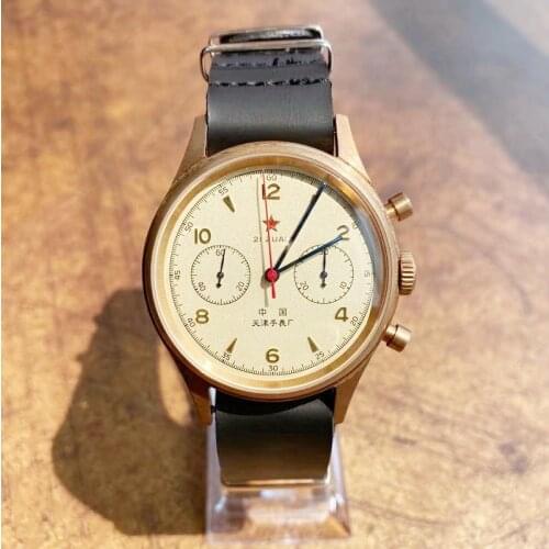 Bronze 1963 Watch 40mm Dial Mechanical Sapphire Mirror Air Force Chronograph Personality Luxury Sports Multifunctional Men Watch