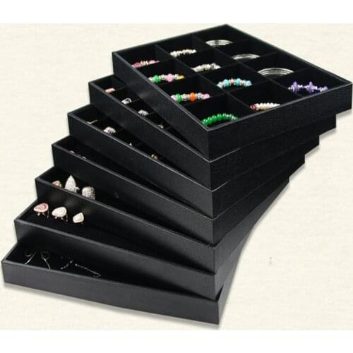 Black Velvet Ring Bracelet Necklace Watch Pendant Stud Earring Hand Jewelry Tray Plate Showcase Display Holder