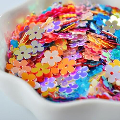 1200p 7mm flower PVC glitter Sequin Paillette Sewing Needlework For Wedding Decoration Shoes Caps headwear clothes DIY Accessory