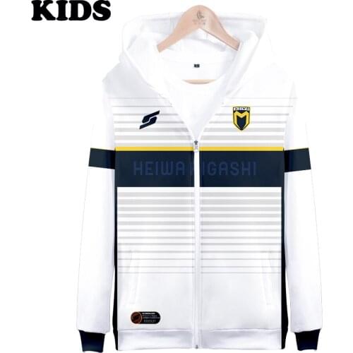 2 to 14 years old Kids Coats Captain Tsubasa: Rise of New Champions Hoodies Students Zipper Sweatshirt Men Women Jacket Oversize