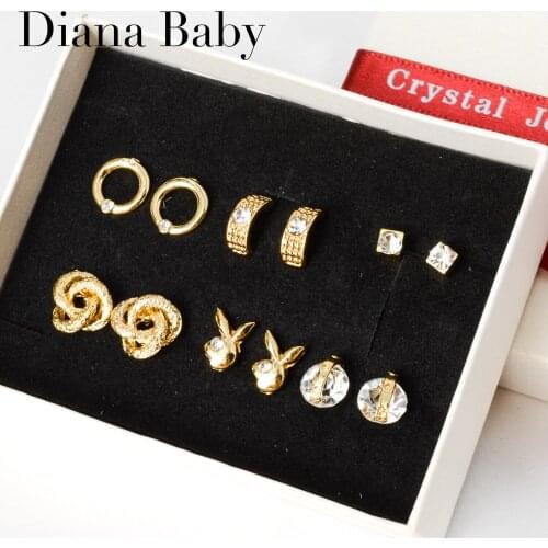 Серьги-гвоздики Diana baby China At AliExpress