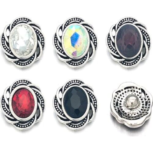 Hot Sale 052 Flower 3D 12mm Metal Snap Button For Bracelet Necklace Interchangeable Jewelry Women Accessorie Findings