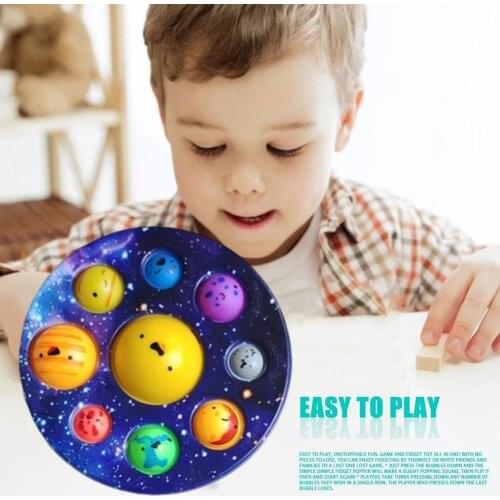 Space Planet Disc Finger Press Bubble Music Adult Children Decompression Pinch Music Eight Planets Children’s Educational Toys