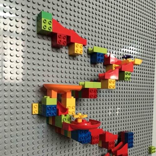 Creative Big Size Building Block Wall BasePlate Designer Marble Race Run Blocks Educational Toys For Kids Christmas Gifts