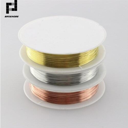 BASEHOME 1 Roll 0.2/0.3/0.4/0.5/0.6mm Copper Wire Jewelry Findings DIY Bracelet Earring Accessories Craft Beading Wire