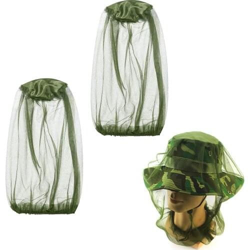 Metable 2pcs Fly Mosquito Head Net Protective Cover Bee Bug Mesh Head Net Protector for Fishing Outdoor Hiking Camping Climbing