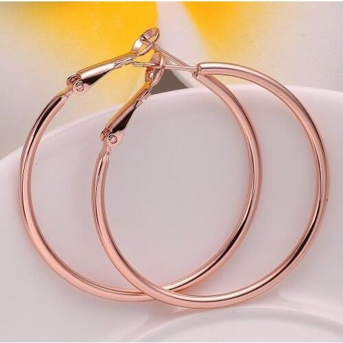 Fashion Women Jewelry Polish Big Hoop Earring for Wedding Engagmenet Earrings Gifts