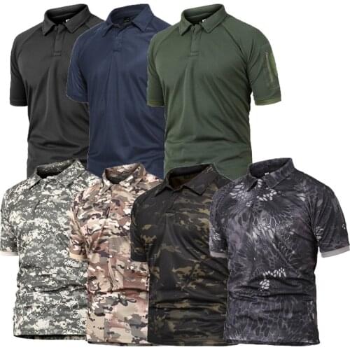 Men Hiking Outdoor Sports Mens T-shirt Multicam Camouflage Quick Dry Short Sleeve Shirt Plus Size T-Shirt Clothing Accessories